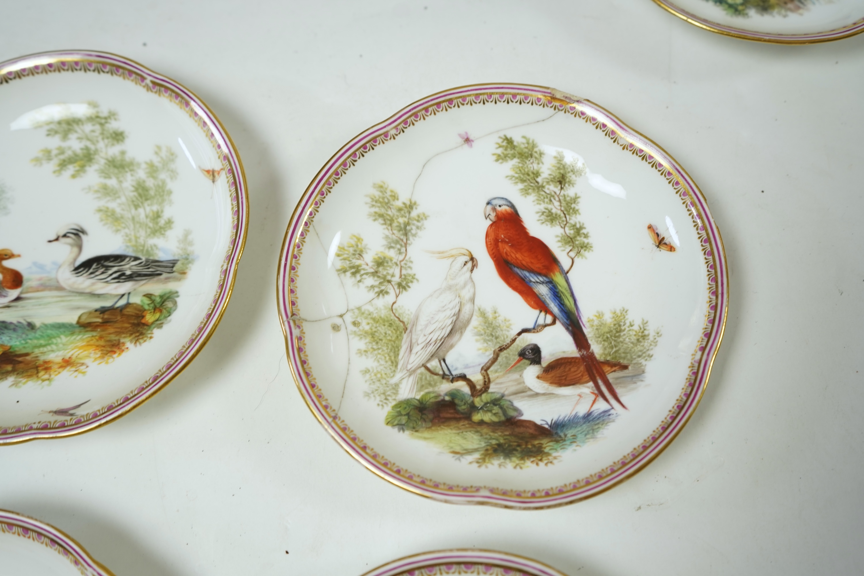 A Coalbrookdale ‘hundred bird’ tea set, mid 19th century, attributed to John Randall